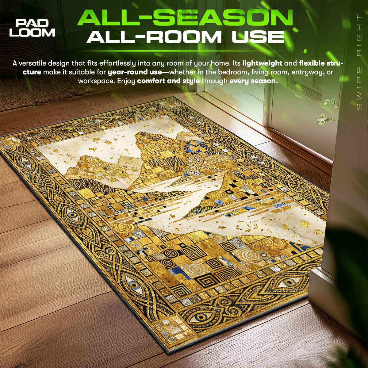 Detailed close-up of Gilded rug pattern