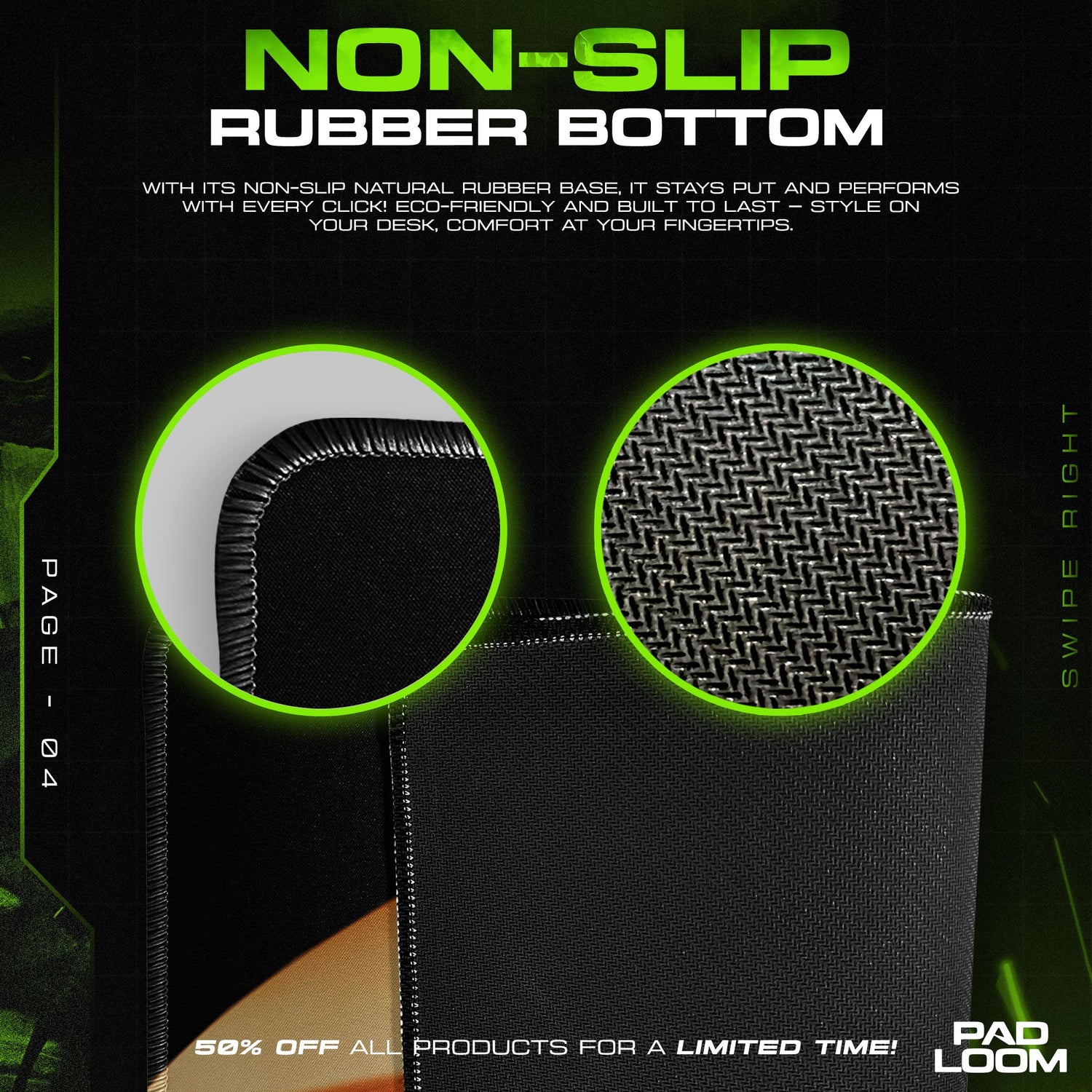 Gintoki Sakata Mouse Pad - Crimson Resolve Anime Desk Mat Padloom