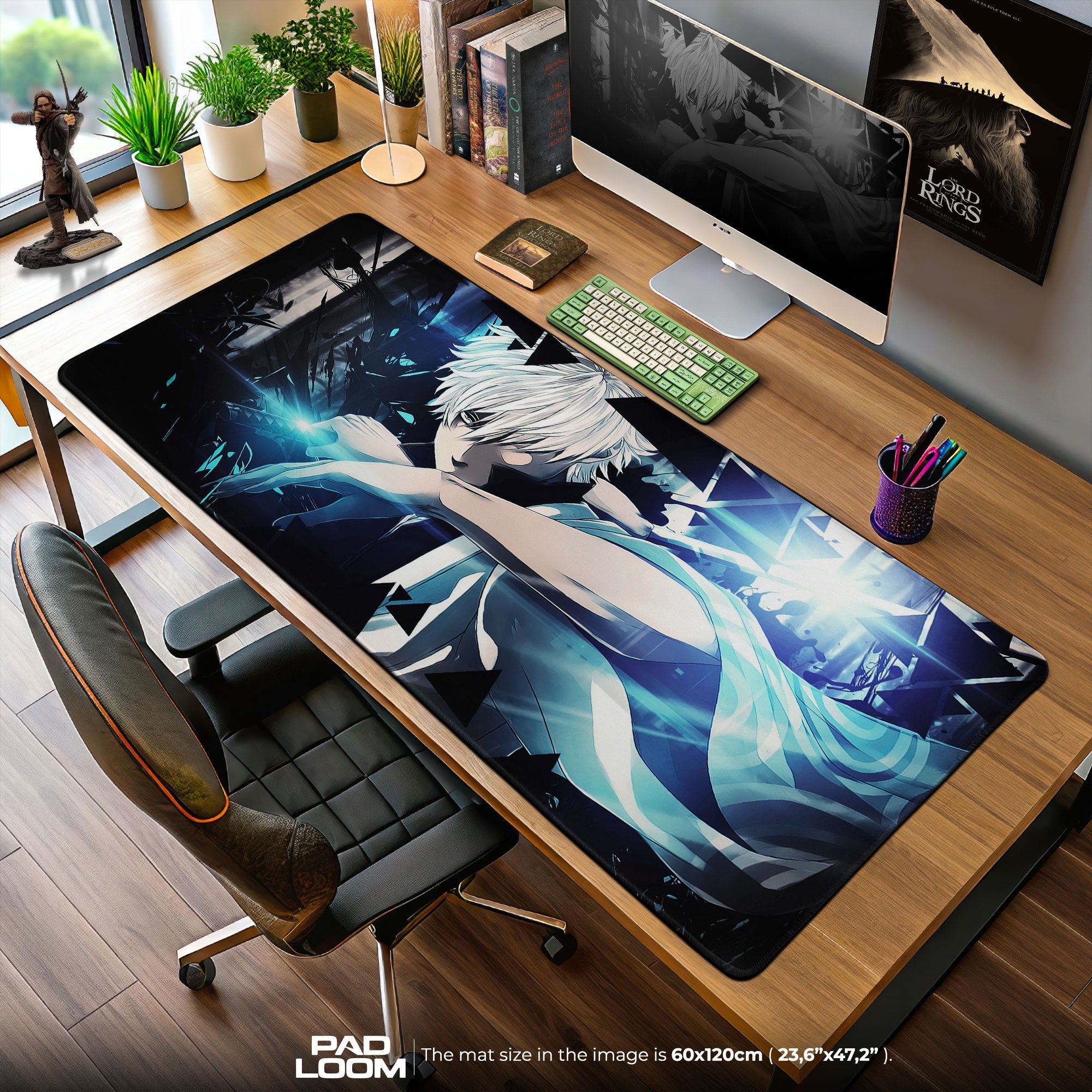 Gintoki Sakata Mouse Pad - Electric Samurai Anime Desk Mat Padloom