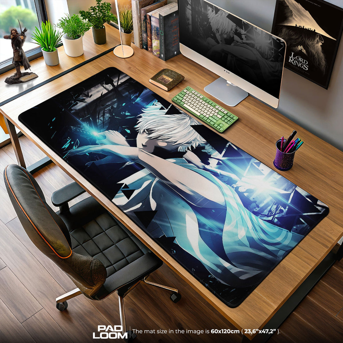 Gintoki Sakata Mouse Pad - Electric Samurai Anime Desk Mat Padloom
