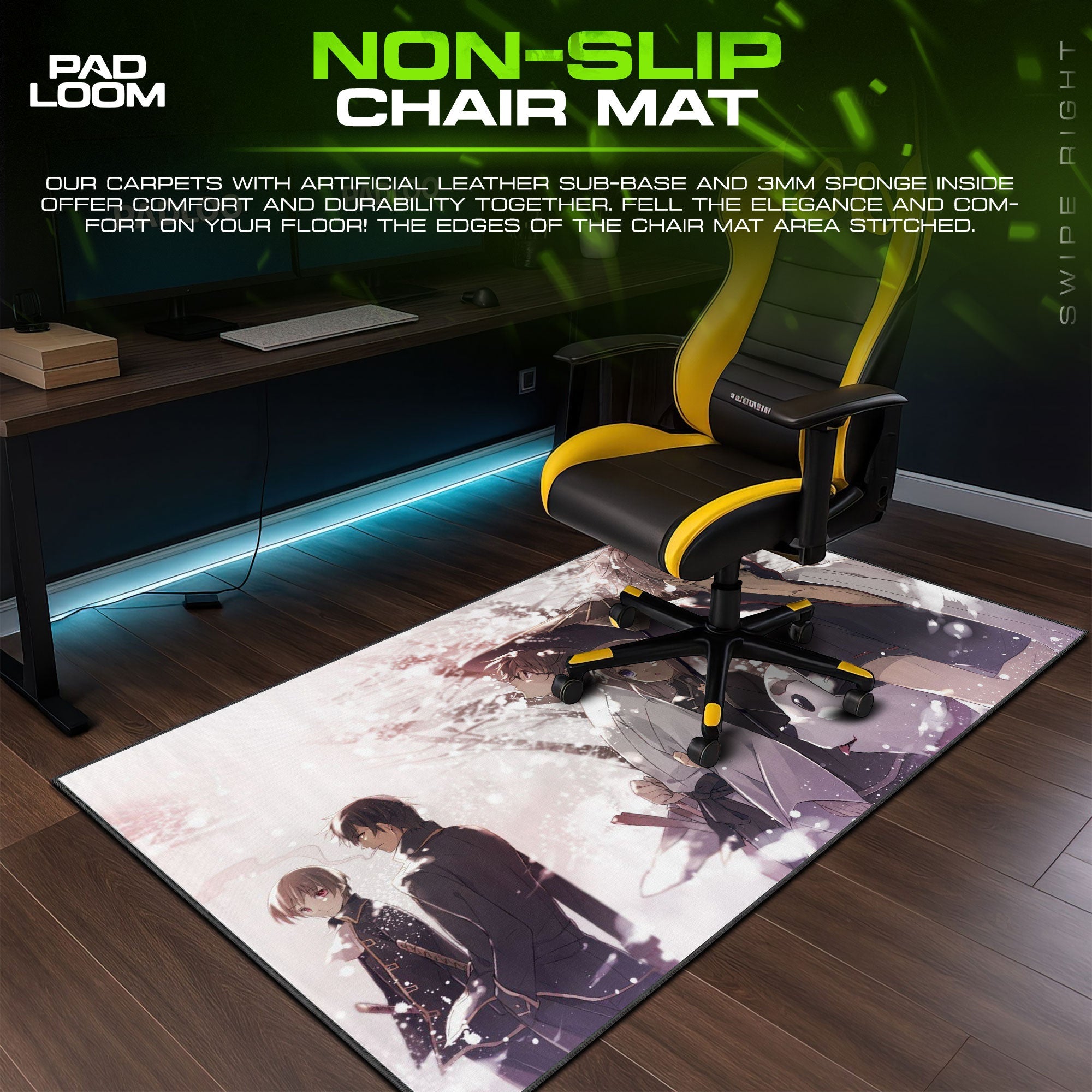 Gintoki Sakata Mouse Pad - Sakura Stroll Anime Desk Mat Padloom