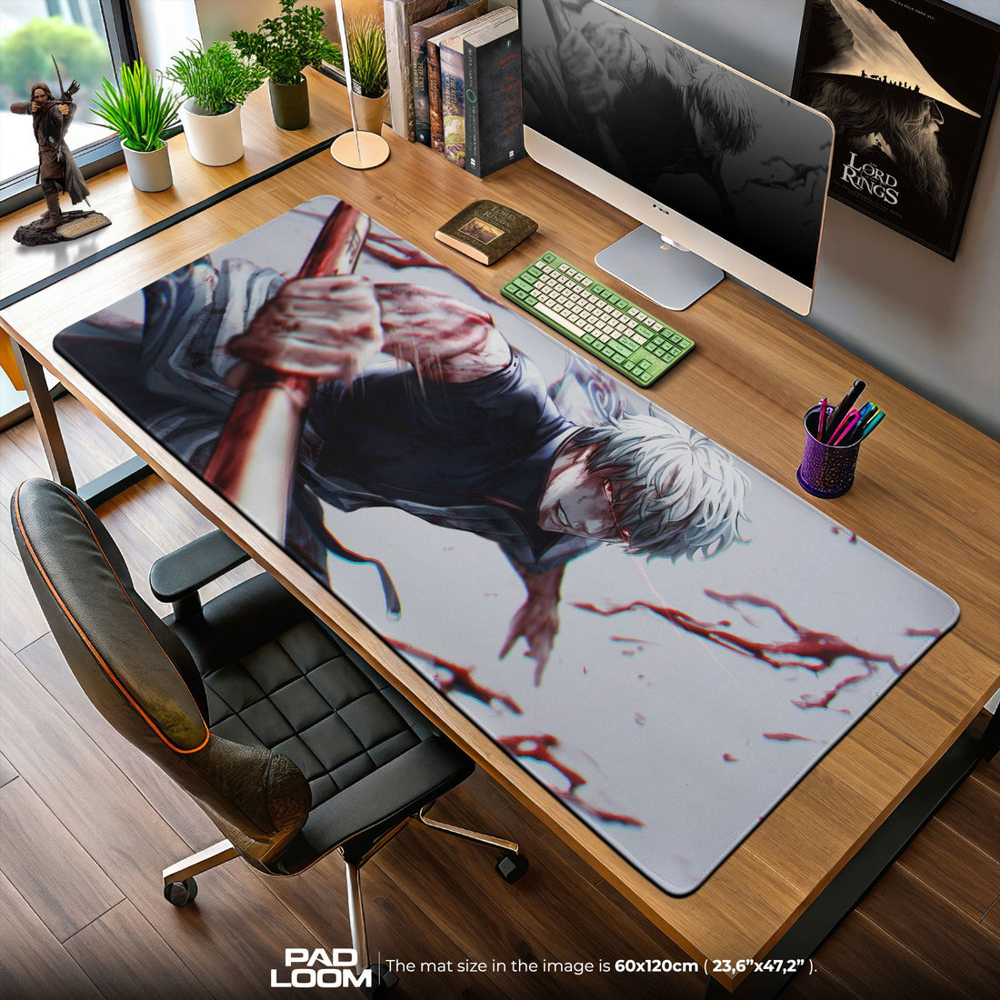 Gintoki Sakata Mouse Pad - Silver Soul Anime Desk Mat Padloom