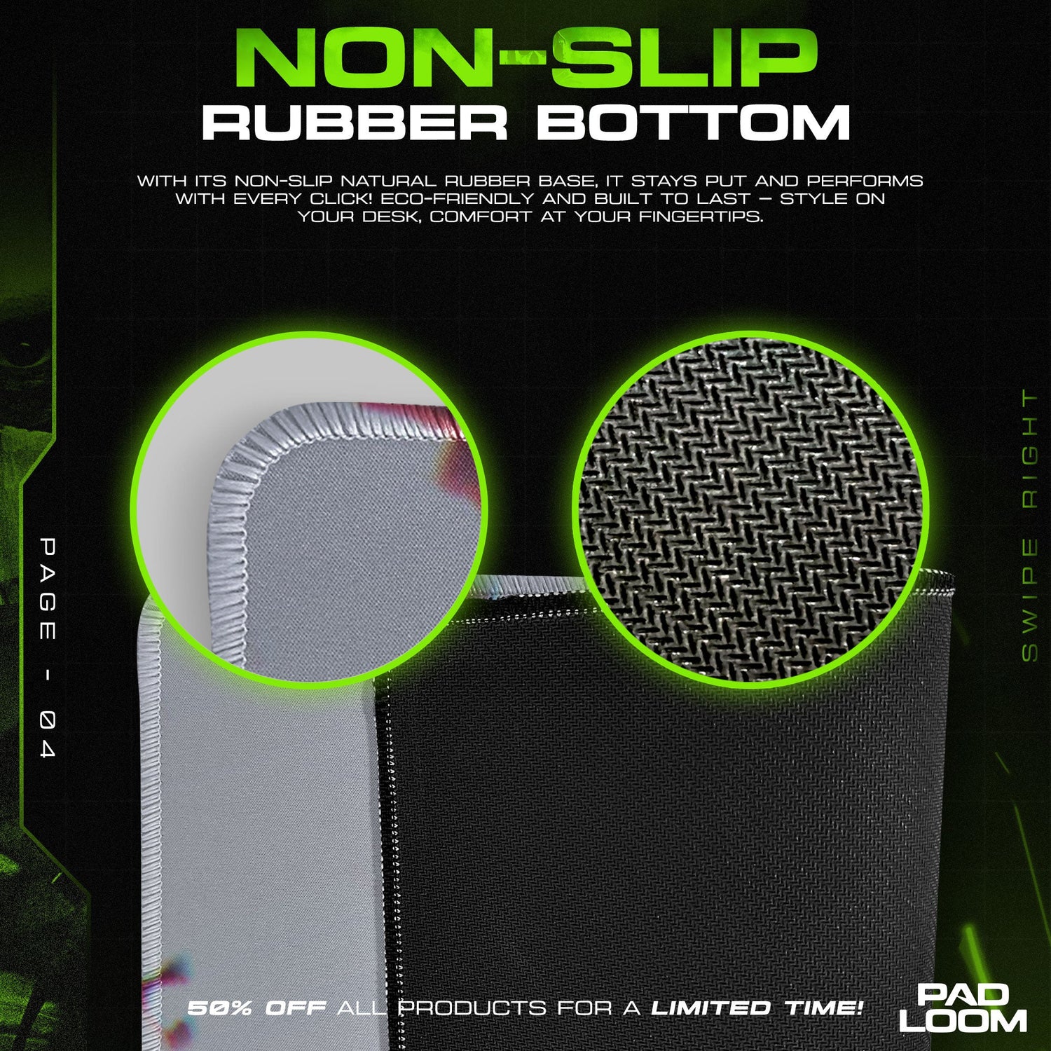 Gintoki Sakata Mouse Pad - Silver Soul Anime Desk Mat Padloom