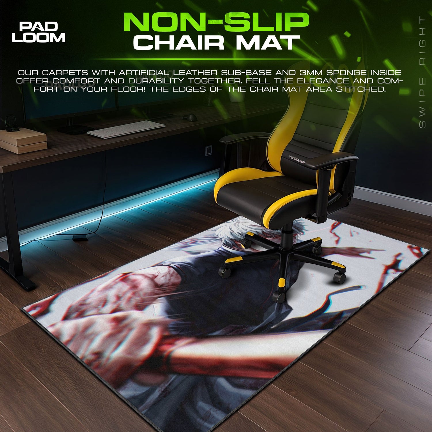 Gintoki Sakata Mouse Pad - Silver Soul Anime Desk Mat Padloom