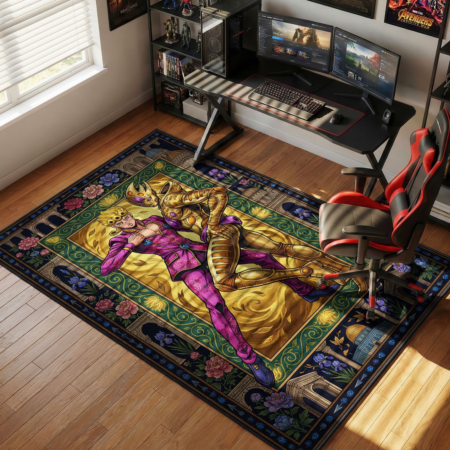 Giorno Giovanna Golden Wind JoJo's Bizarre Chair rug — main product view