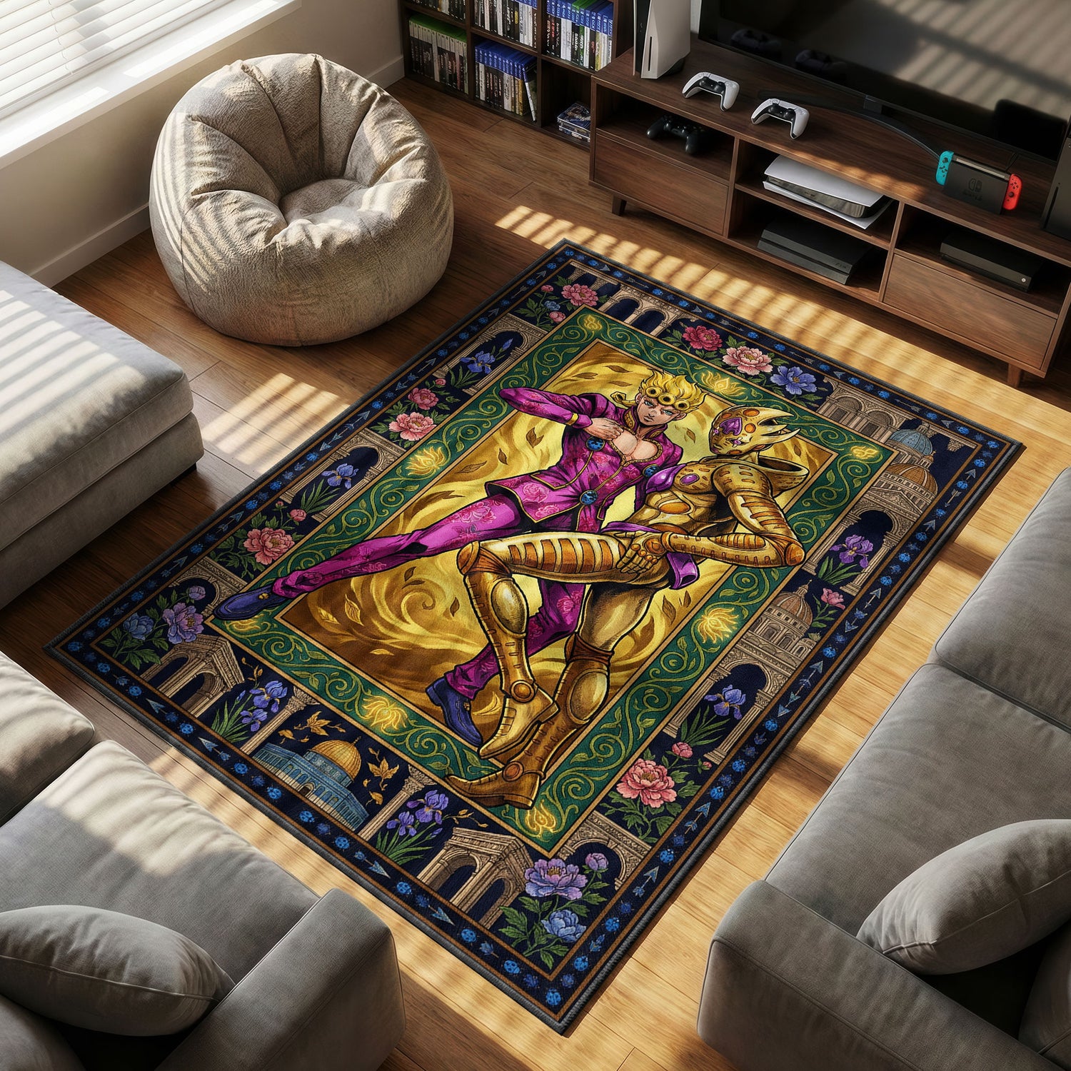 Giorno Giovanna themed area rug for home decor fans