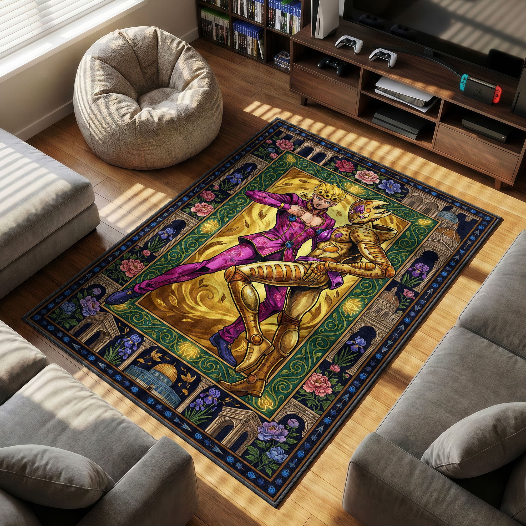 Giorno Giovanna themed area rug for home decor fans