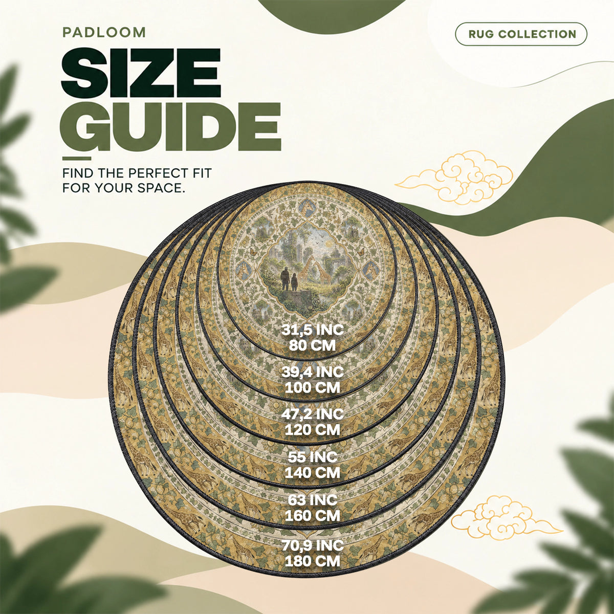 Giraffe Overgrown Round Rug - The Last of Us Chair Mat