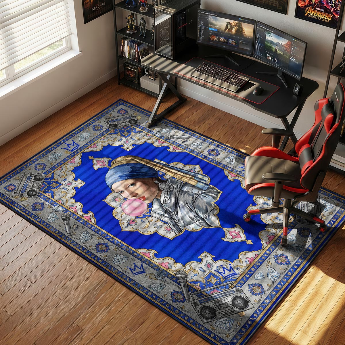 Pearl Earring Bubblegum Streetwear Art rug — main product view