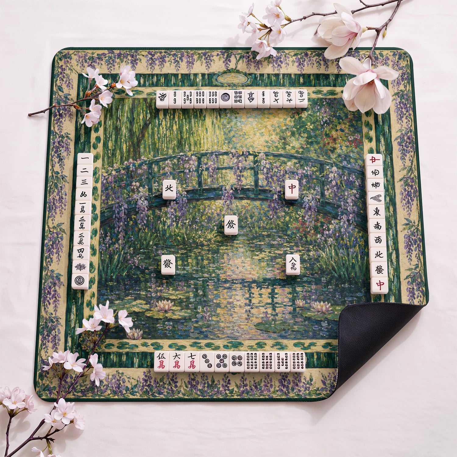 Giverny Bridge Mahjong Mat - Mah Jongg Mat