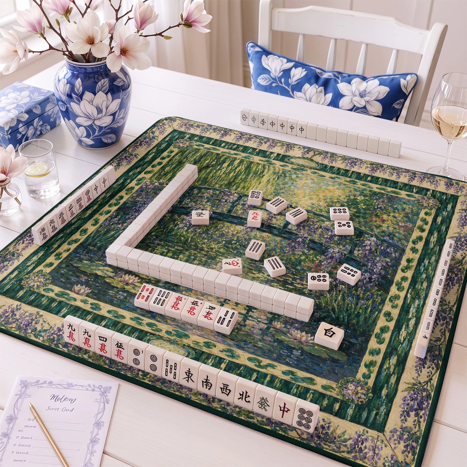 Giverny Bridge Mahjong Mat - Mah Jongg Mat
