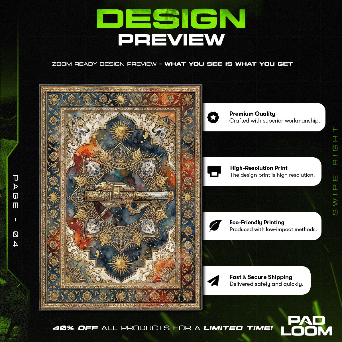 Gjallarhorn Wolfpack Exotischer Teppich - Destiny 2 Stuhlunterlage