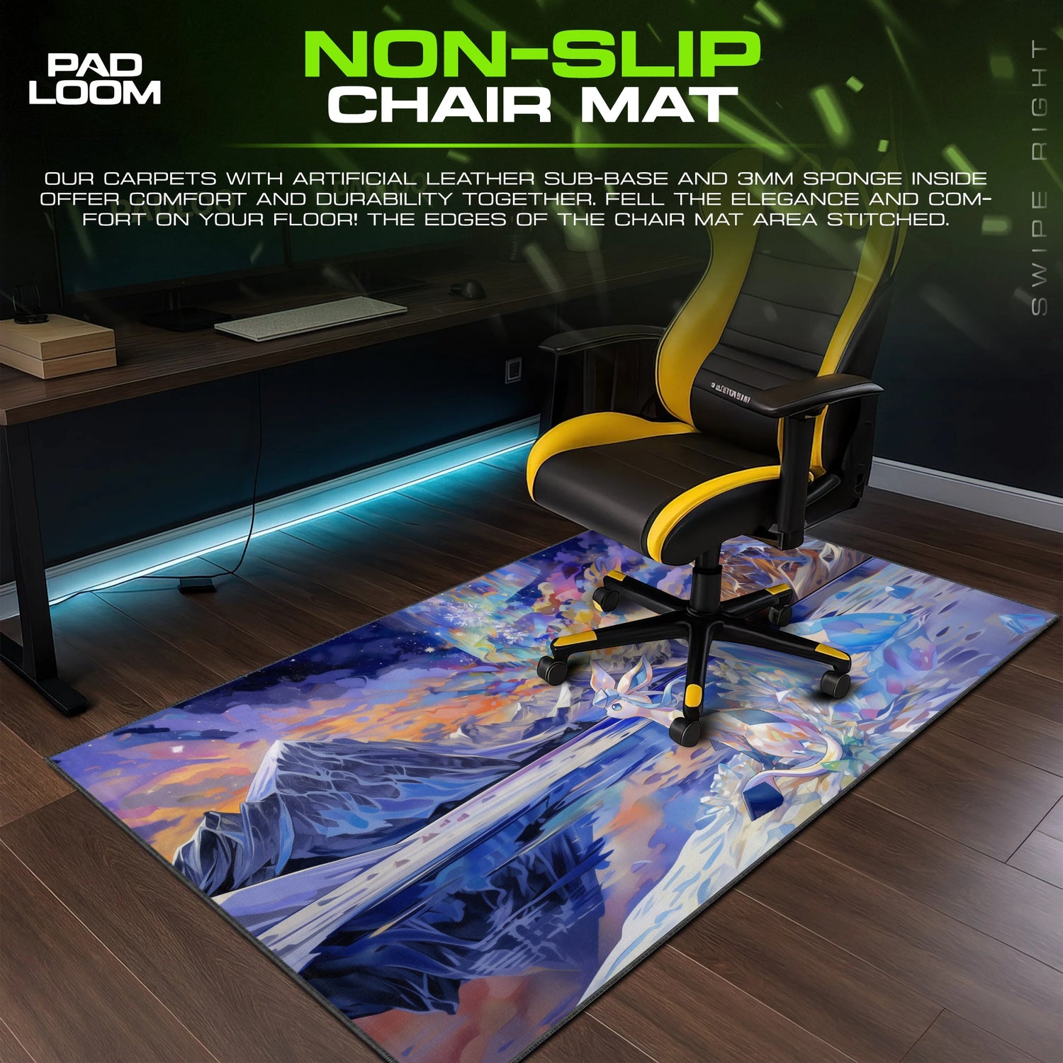 Glaceon Aurora Lake Mouse Pad - Pokémon Desk Mat