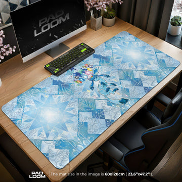 Glaceon Crystal Frost Mouse Pad – gaming desk mat by Padloom