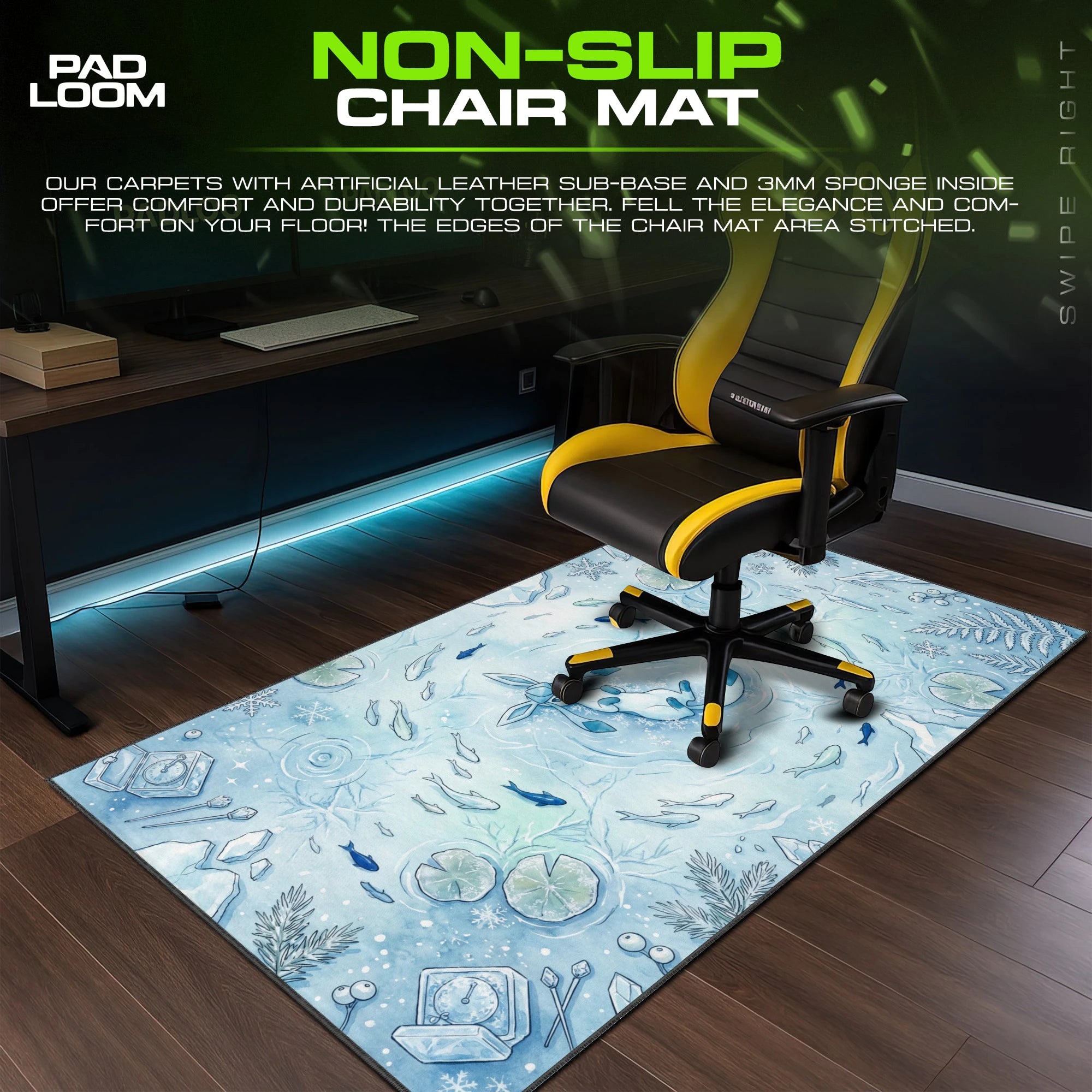 Glaceon Frost Pond Mouse Pad - Pokemon Desk Mat