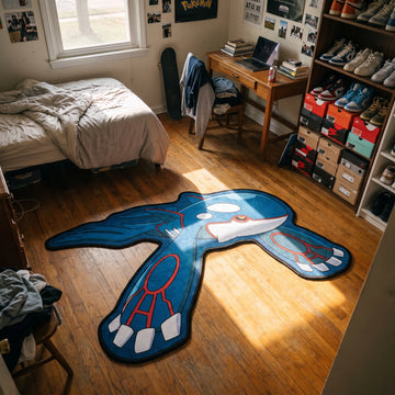 Gliding Kyogre Rug - Shaped Anime Area Rug