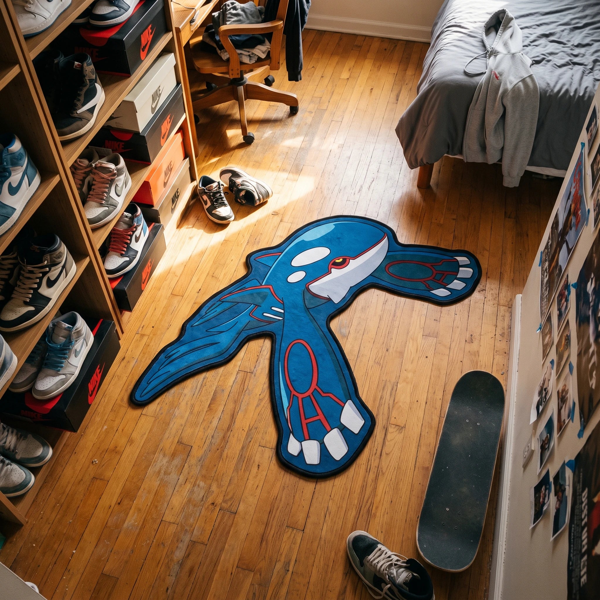 Gliding Kyogre Rug - Shaped Anime Area Rug