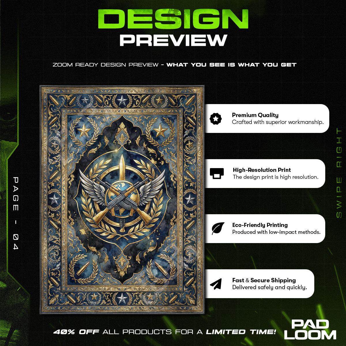 Global Elite Prestige Rug - CS2 Chair Mat