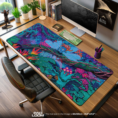 Gloom Jungle Mouse Pad, Psychedelic Pokémon Gaming Desk Mat