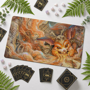 Gnar Emberfell Riftbound TCG playmat – zone-free full-art League of Legends game mat