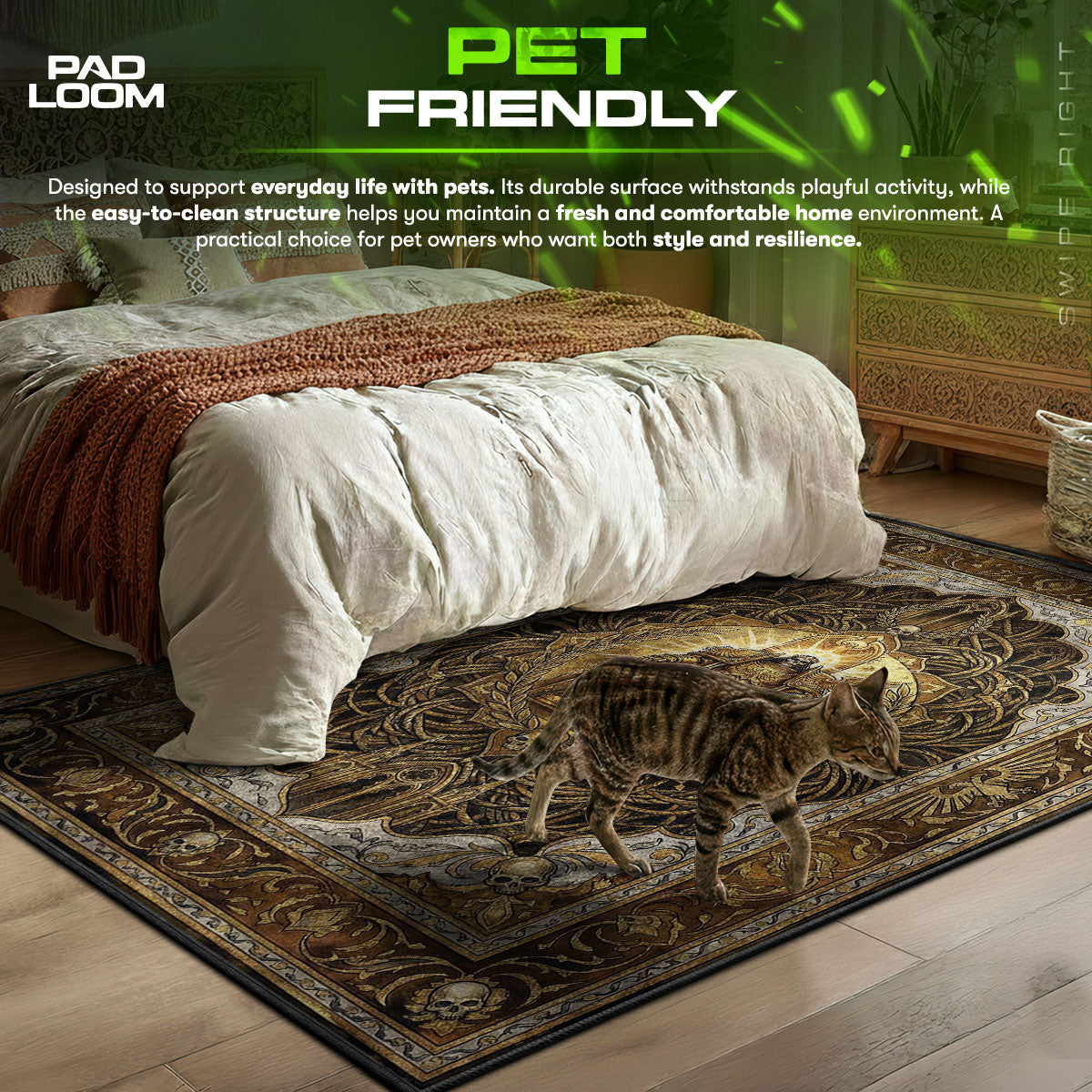 Gottkaiser Goldener Thron Teppich - Warhammer 40k Stuhlunterlage