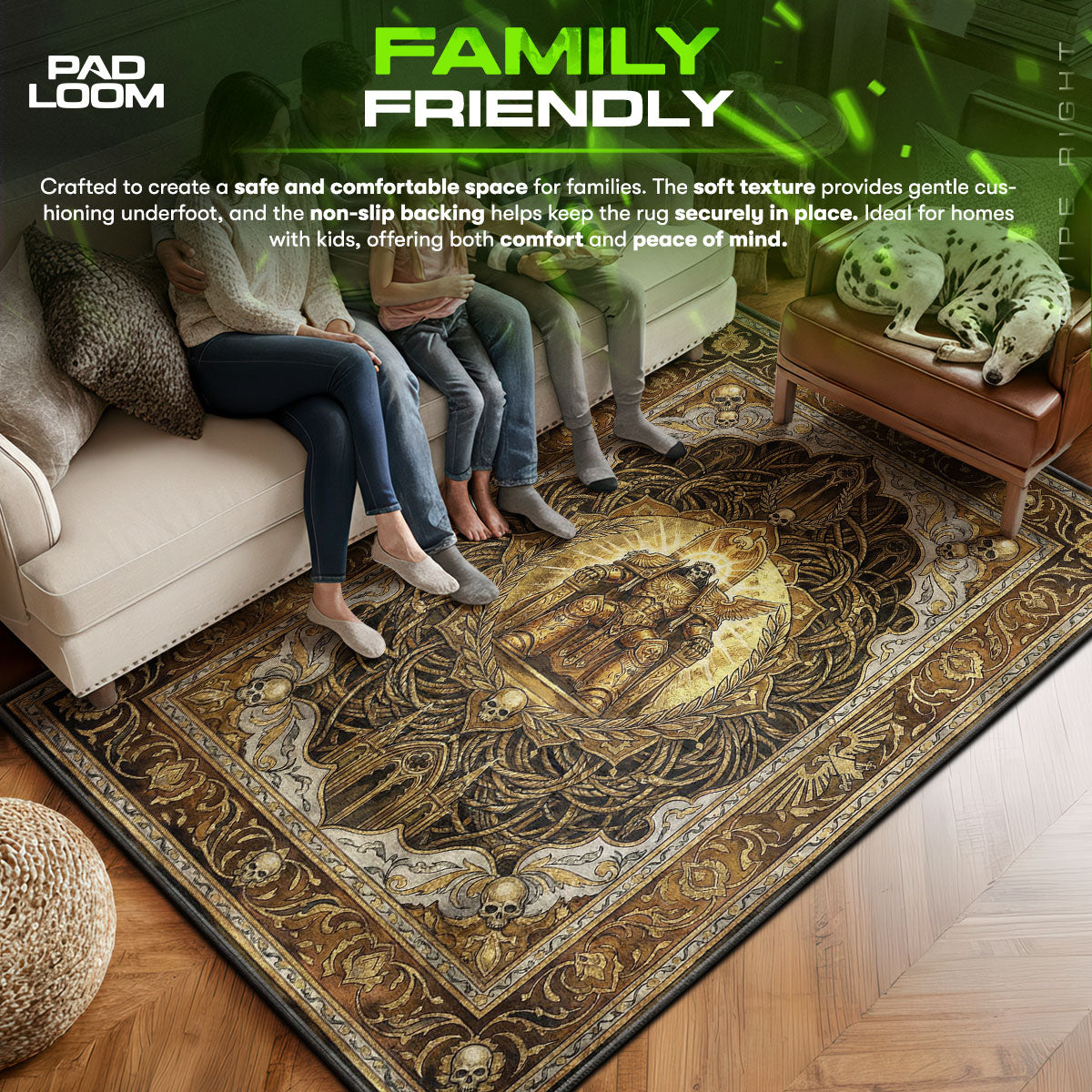 Gottkaiser Goldener Thron Teppich - Warhammer 40k Stuhlunterlage