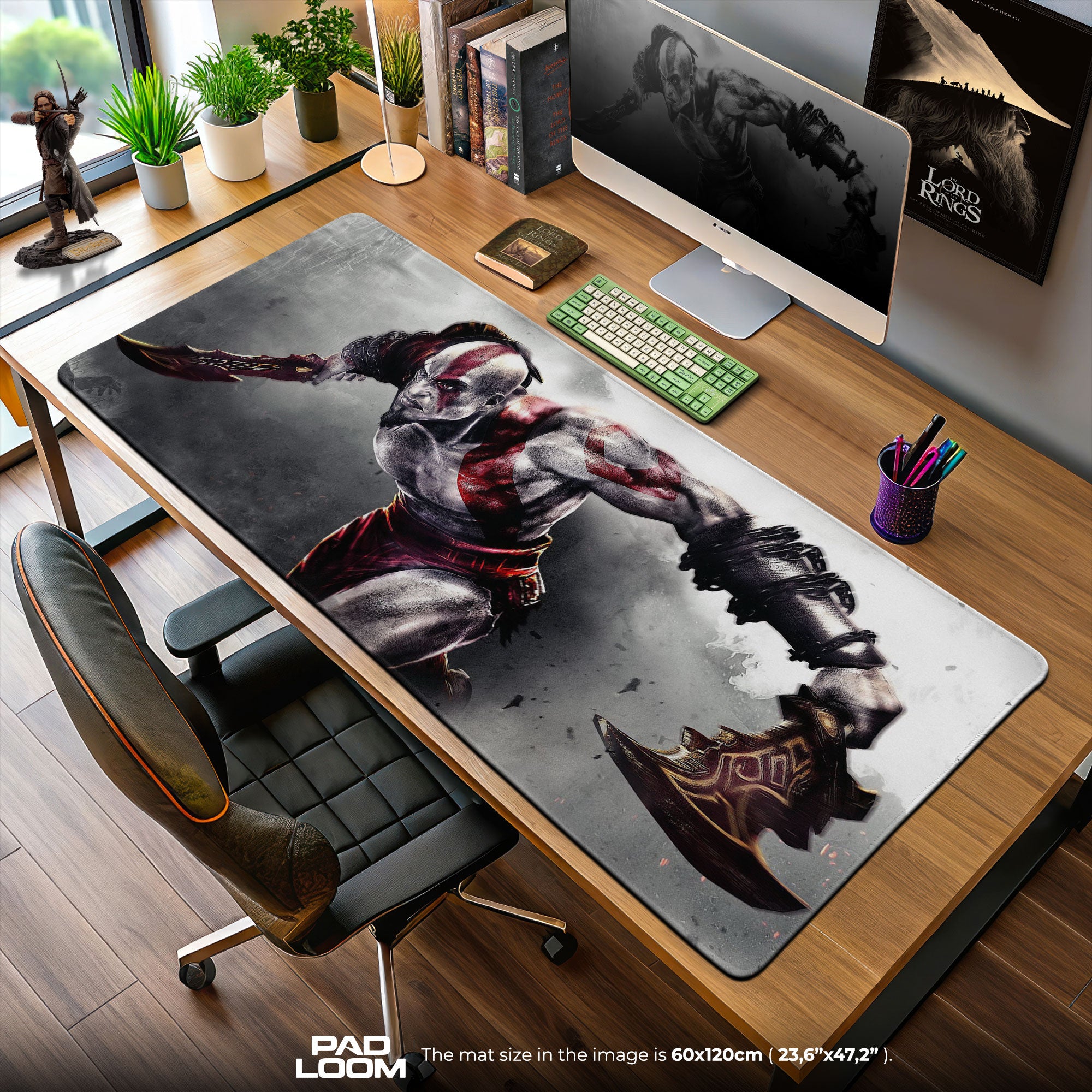God of War Blades of Chaos Mouse Pad, Game Gaming Desk Mat