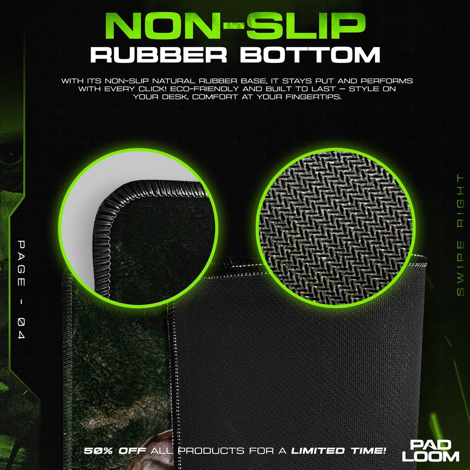 God of War Spartan Fury Mouse Pad, Game Gamer Gaming Desk Mat Padloom