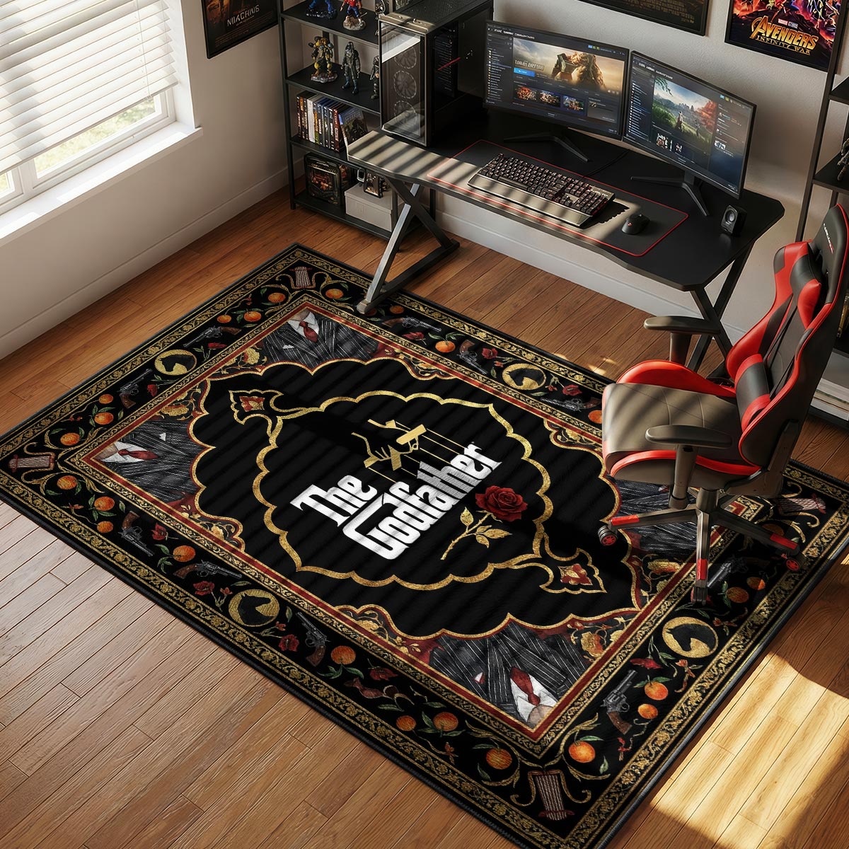 Godfather Marionette Logo Godfather Room rug — main product view