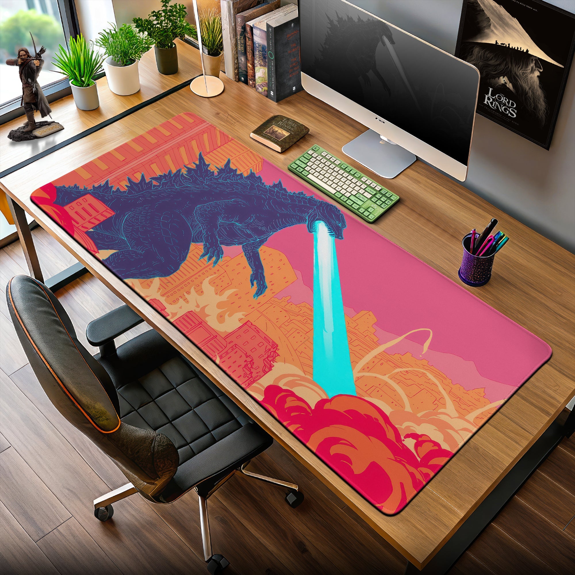 Godzilla Atomic Breath Mouse Pad – Kaiju Desk Mat – Padloom