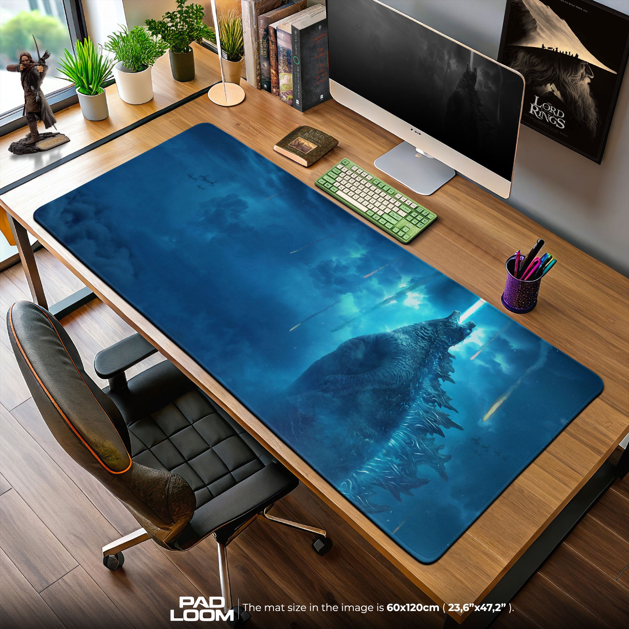 Godzilla Atomic Breath Mouse Pad, MonsterVerse Gaming Desk Mat