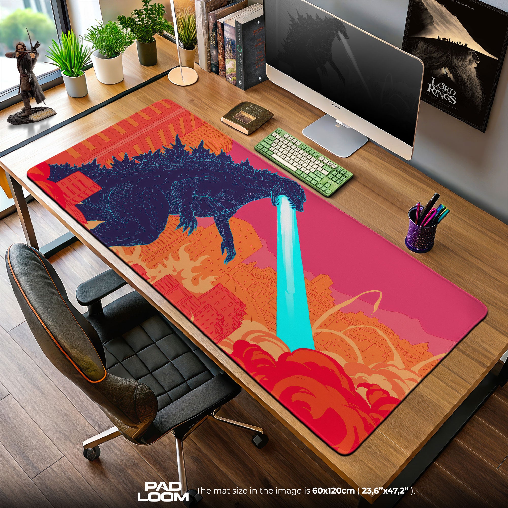 Godzilla Atomic Breath Mouse Pad, Movie Gaming Desk Mat