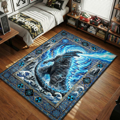 Godzilla Atomic Breath Tapestry Rug - Monsterverse Room Mat
