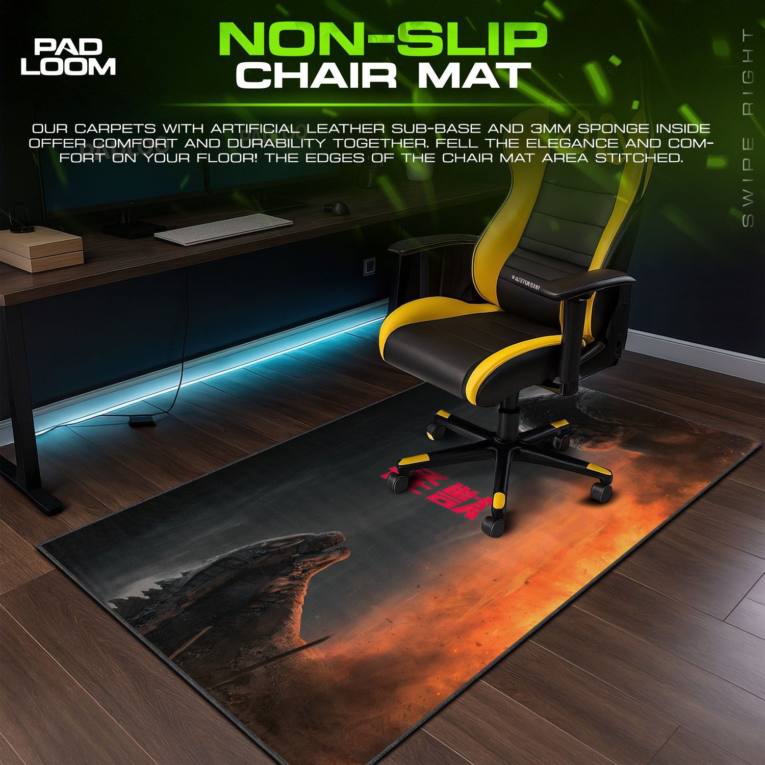 Godzilla vs. Kong Showdown Mouse Pad – Movie Gaming Desk Mat Padloom