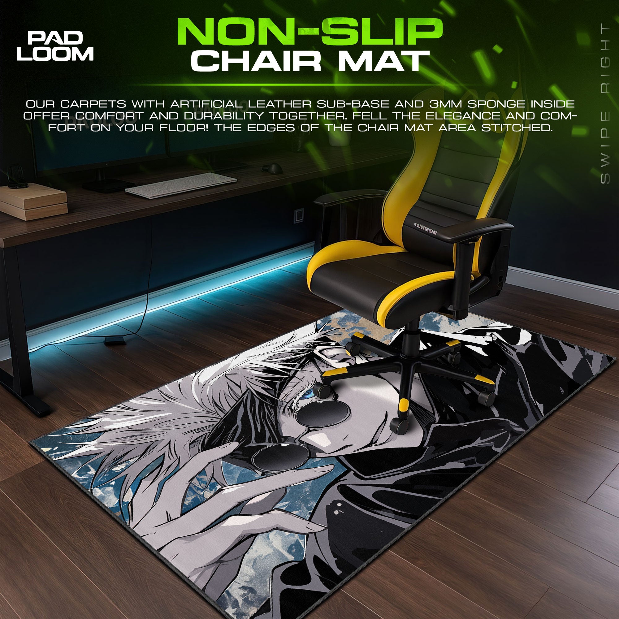 Gojo Infinity Eyes Mouse Pad, Jujutsu Kaisen Gaming Desk Mat