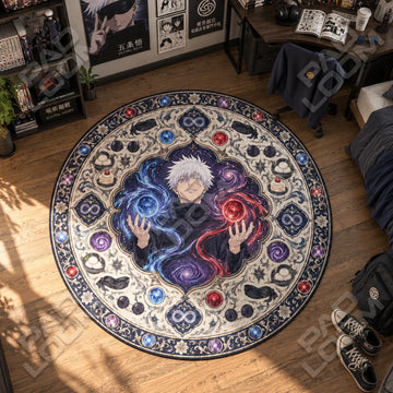 Gojo Infinity Round Rug - Jujutsu Kaisen Chair Mat – Padloom