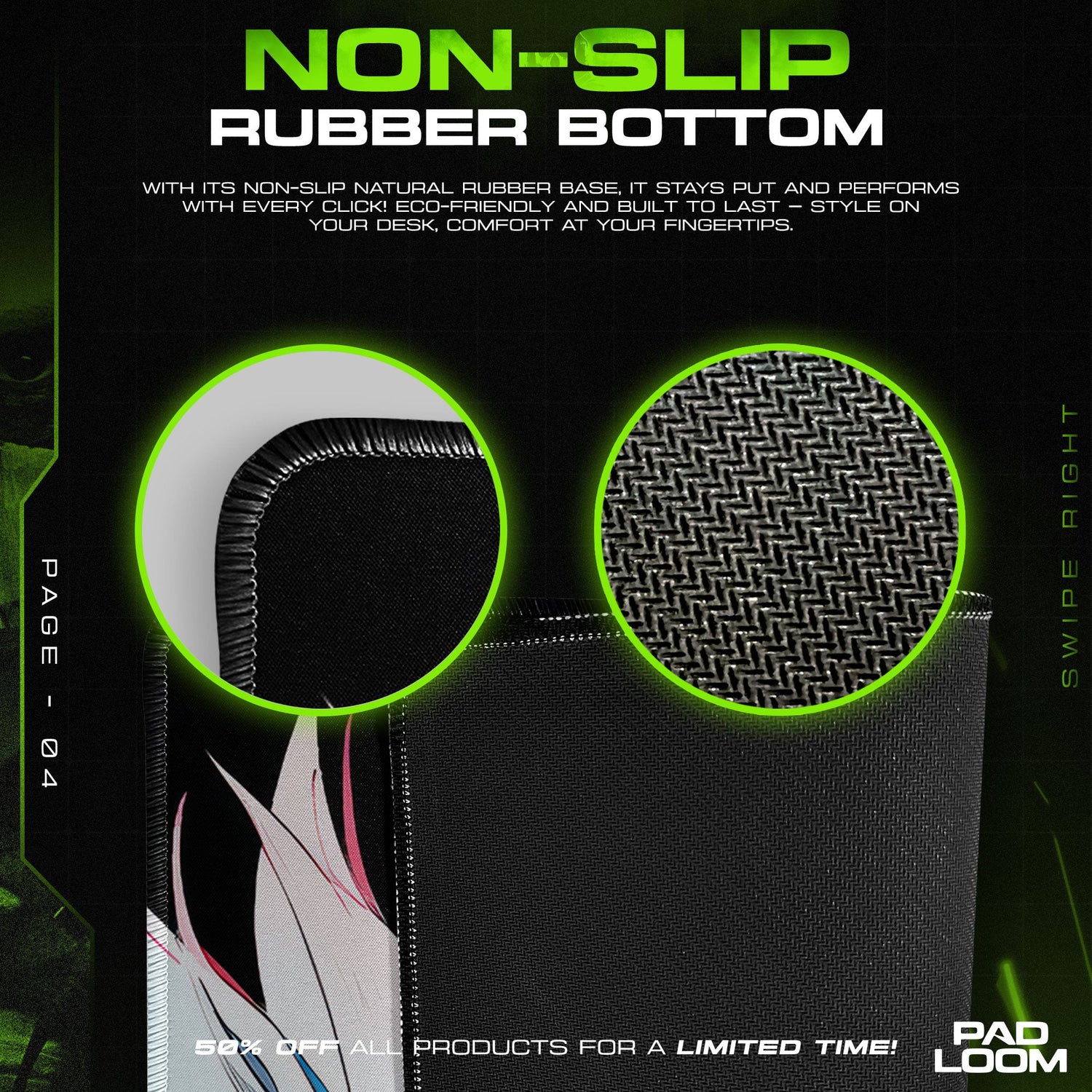 Gojo Mouse Pad, Cursed Energy Burst Anime Desk Mat Padloom