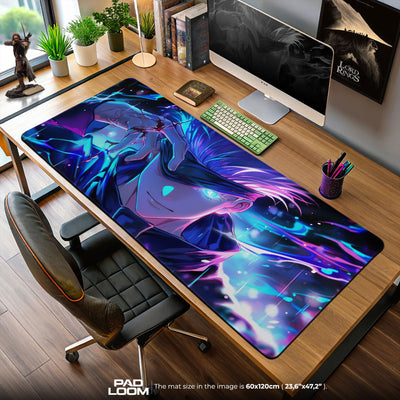Gojo Satoru Cursed Vision Mouse Pad, Anime Gaming Desk Mat