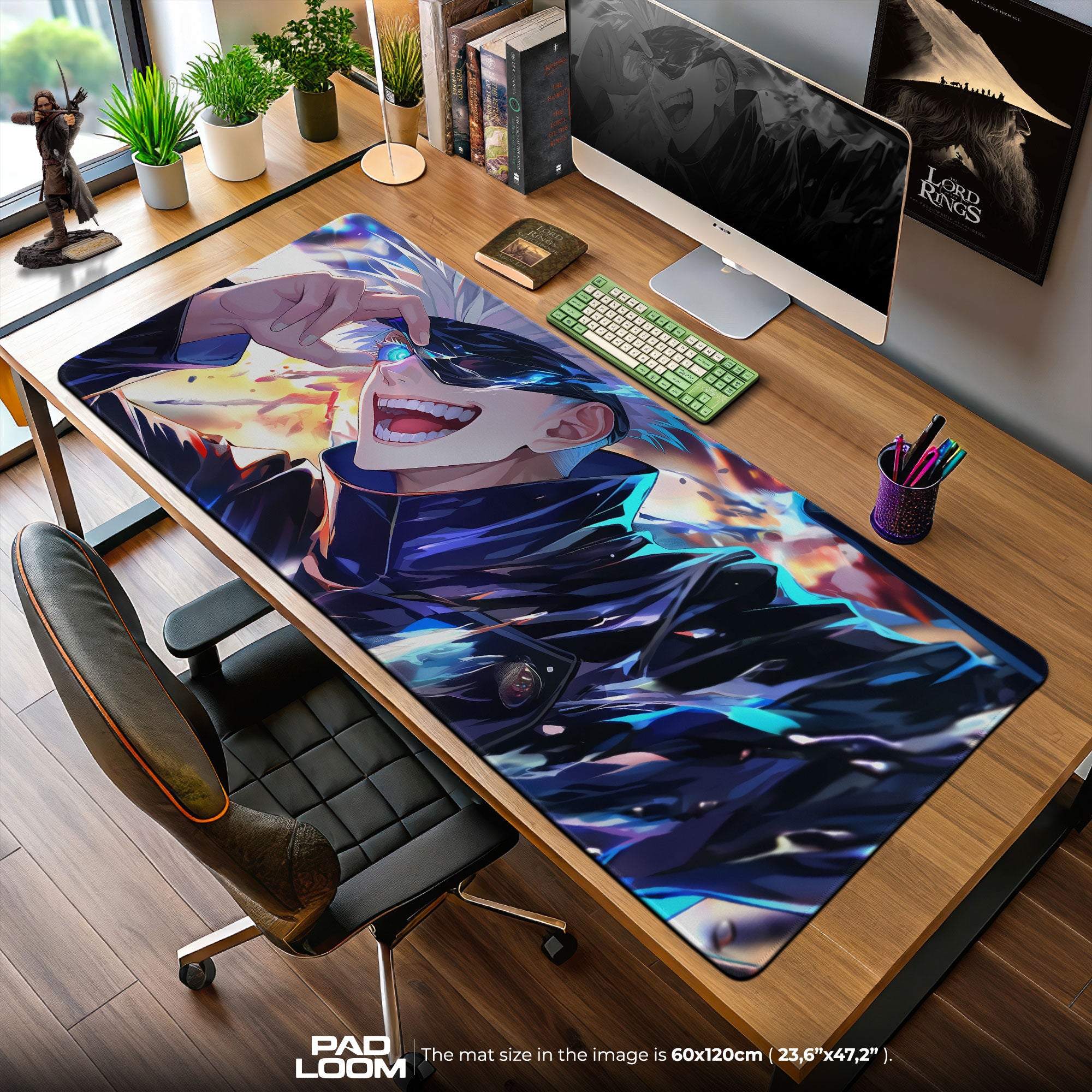 Gojo Satoru Hollow Purple Mouse Pad, Anime Gaming Desk Mat