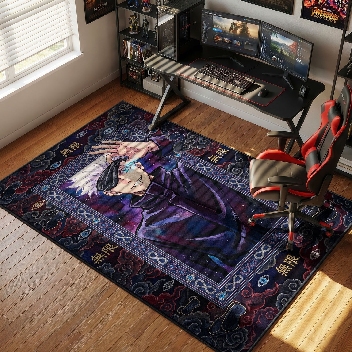 Gojo Satoru Infinite Void Jujutsu Kaisen Chair rug — main product view