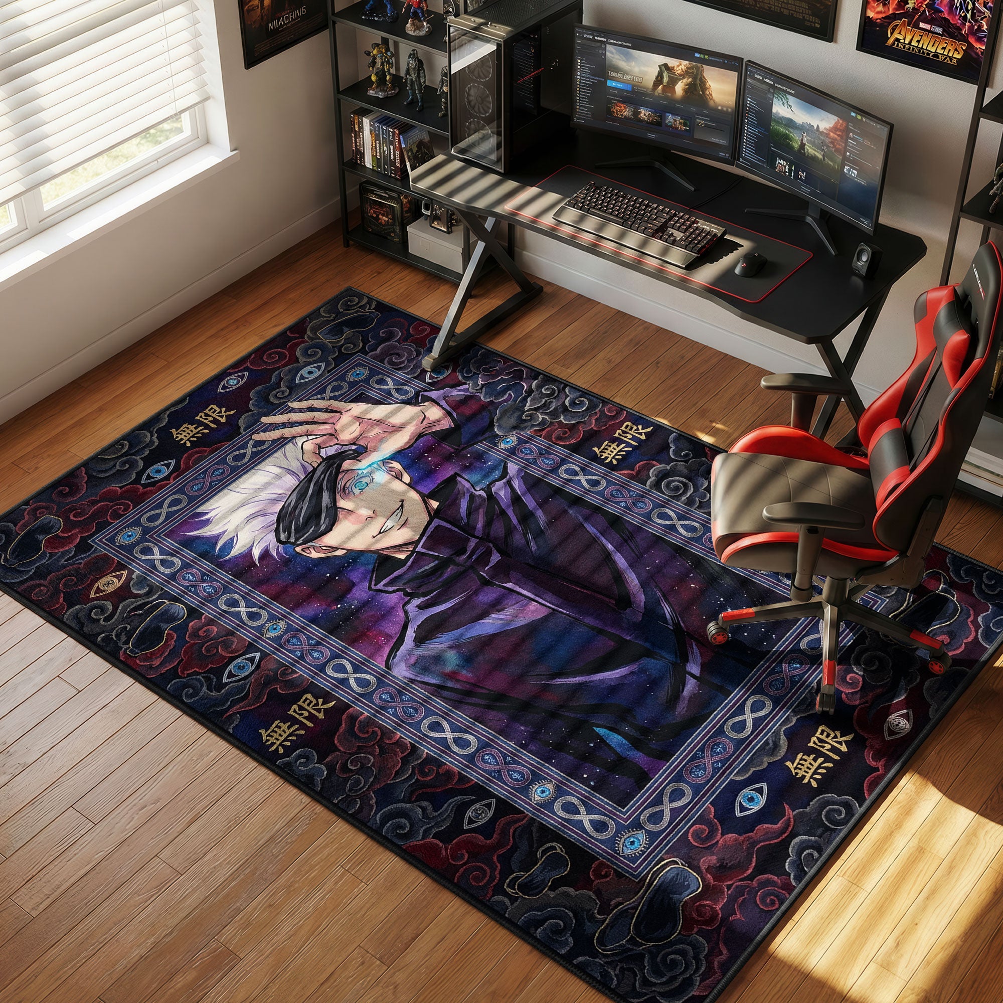 Gojo Satoru Infinite Void Jujutsu Kaisen Chair rug — main product view
