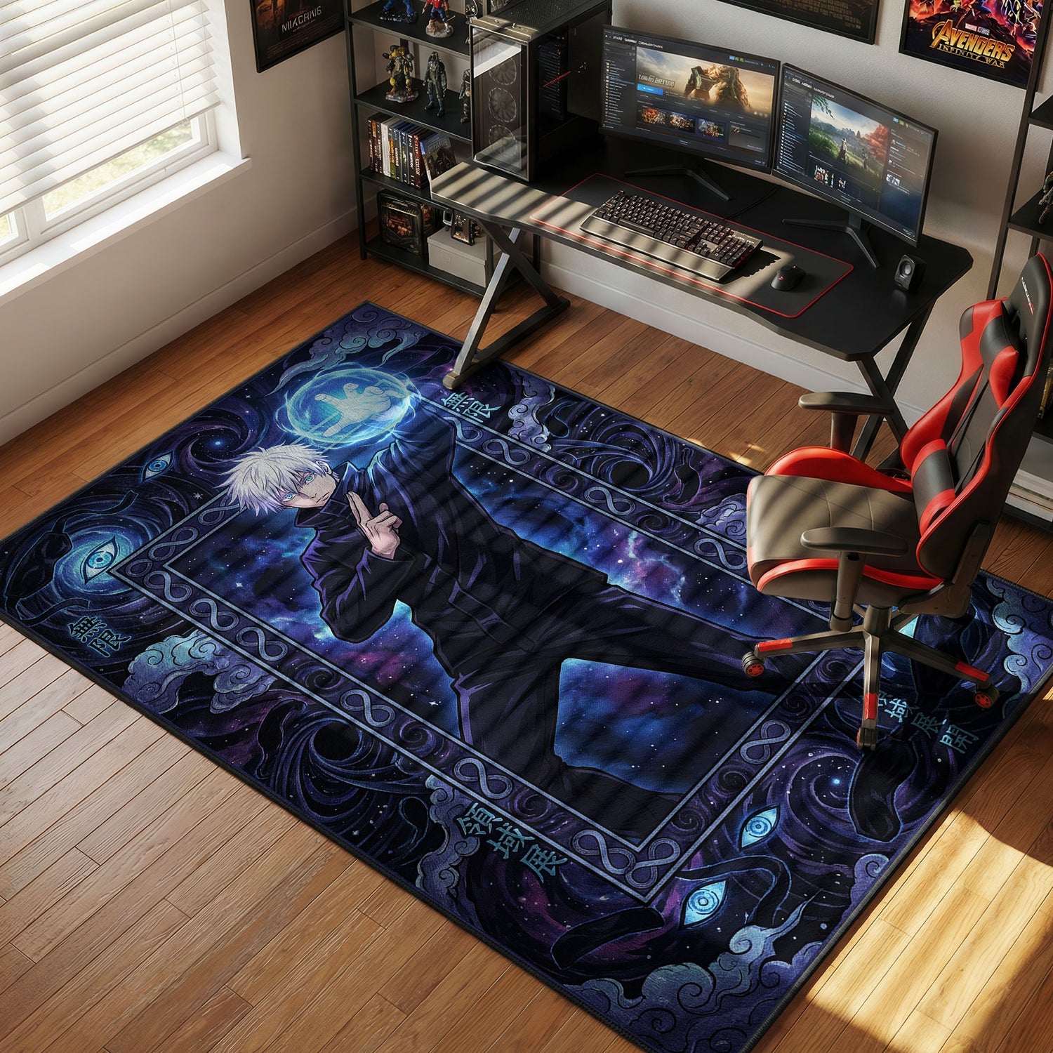 Gojo Satoru Limitless Eyes Jujutsu Kaisen Chair rug — main product view