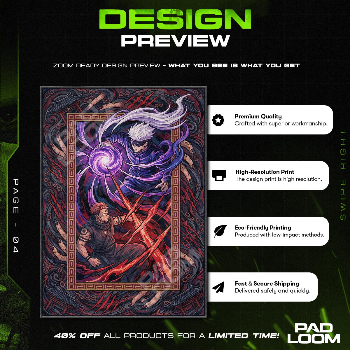 Chair character design printed on rug