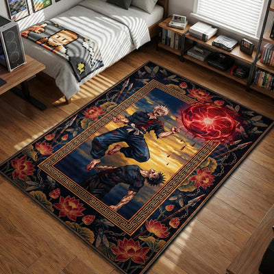 Gojo vs Toji Awakened Battle Rug - Jujutsu Kaisen Chair Mat