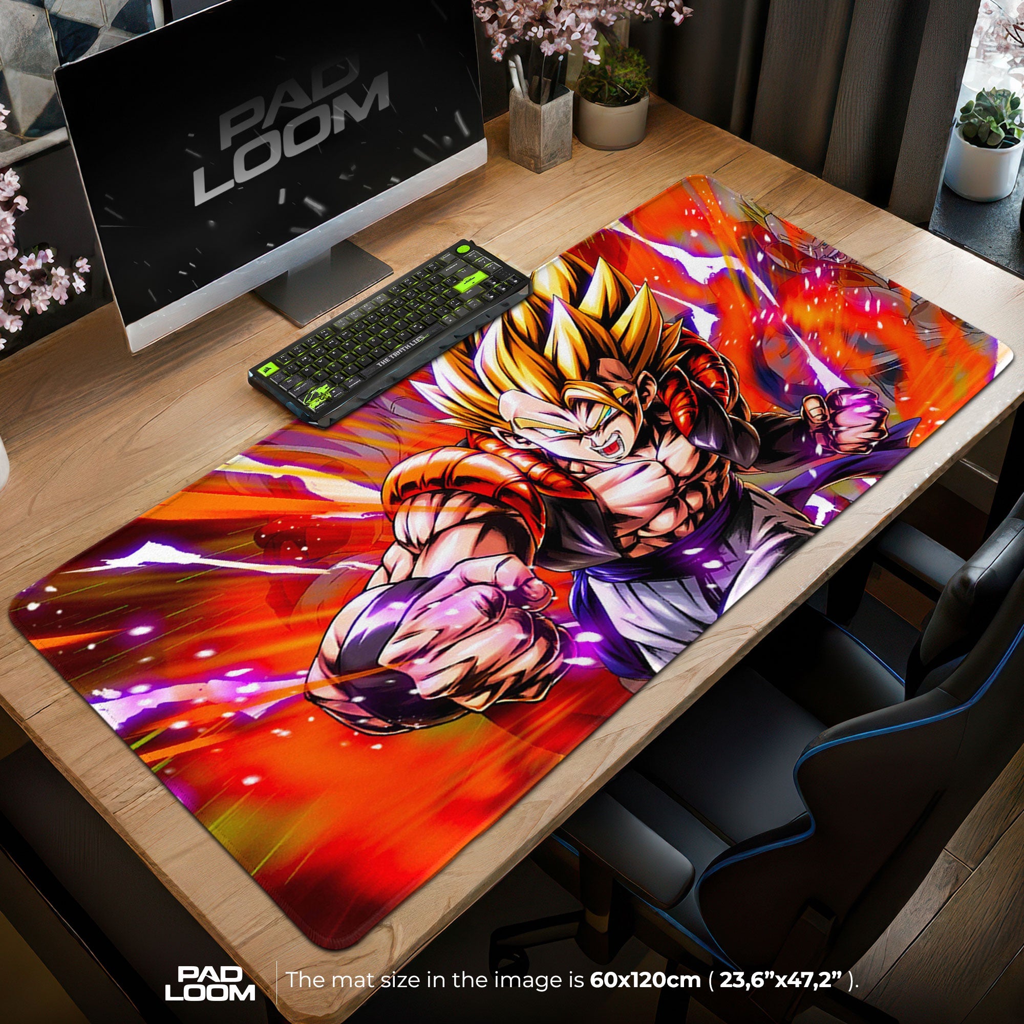Goku Super Saiyan Mouse Pad - Inferno Strike Anime Desk Mat Padloom