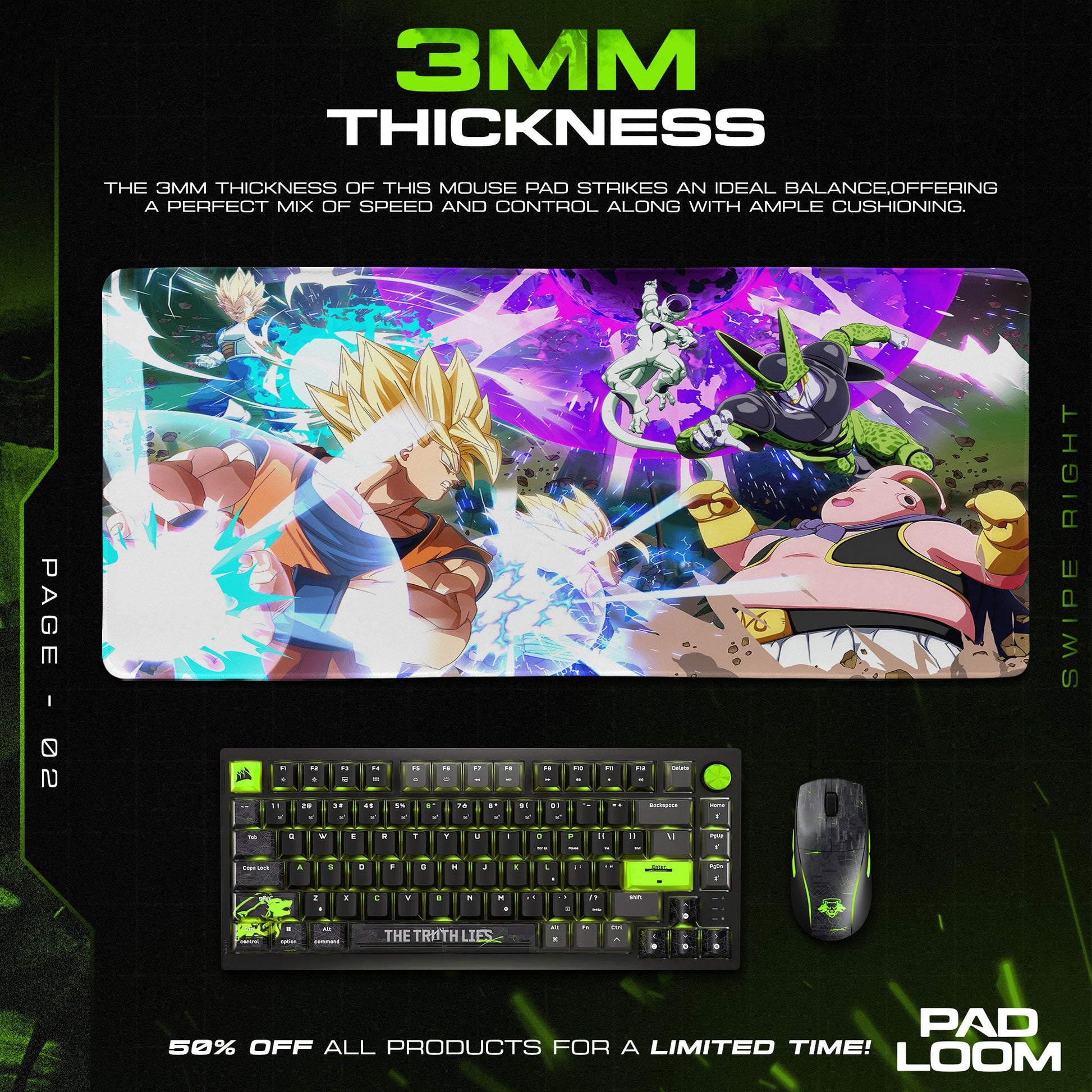 Goku vs Villains Mouse Pad - Ultimate Showdown Anime Desk Mat Padloom