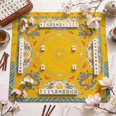 Gold Imperial Dragon Mahjong-Matte - Mah-Jongg Matte