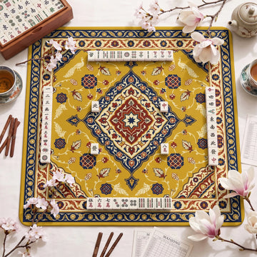 Gold Persian Saffron Mahjong Mat - Mah Jongg Mat