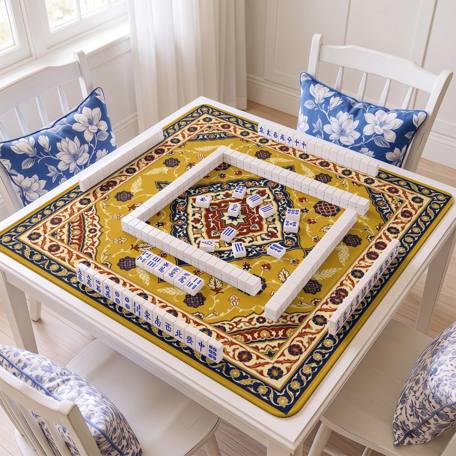 Gold Persian Saffron Mahjong Mat - Mah Jongg Mat