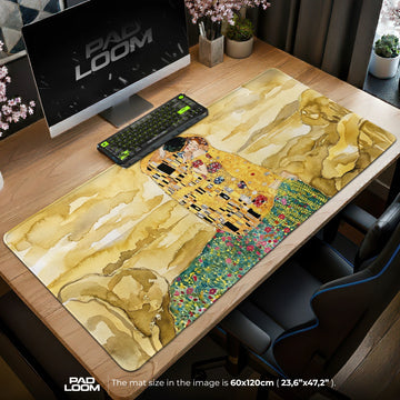 Golden Embrace Mouse Pad - Fine Art Desk Mat
